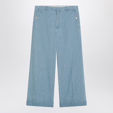 Valentino Light blue wide jeans with cuff