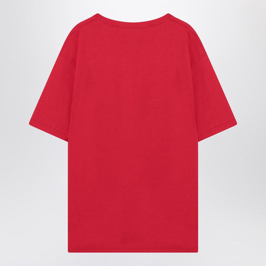 Red T-shirt with Chez Valentino print