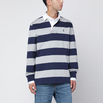 Polo Ralph Lauren Navy blue and grey striped Classic Fit polo shirt