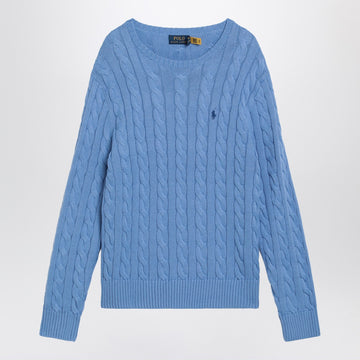 Polo Ralph Lauren Light blue cotton cable-knit jumper