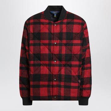 Polo Ralph Lauren Red and black quilted check bomber