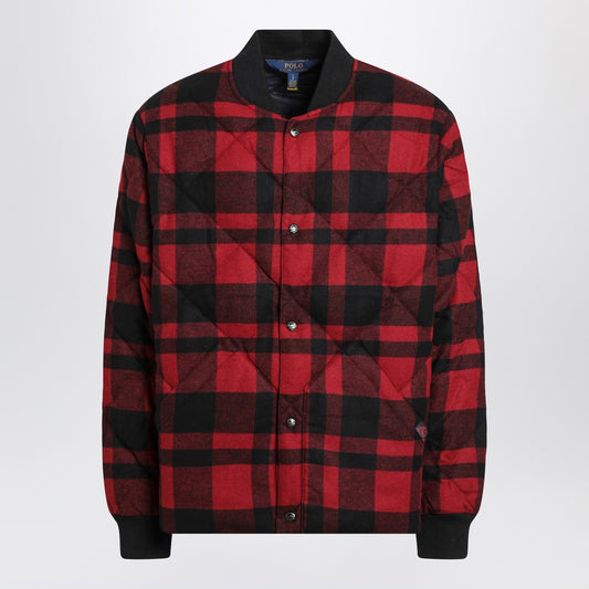 Polo Ralph Lauren Red and black quilted check bomber