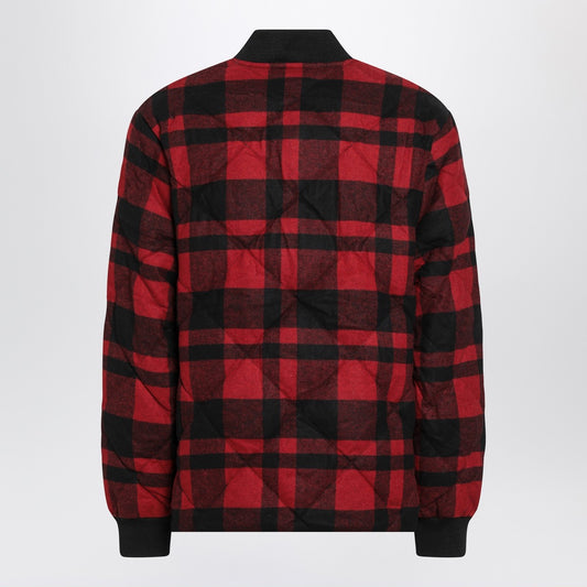 Polo Ralph Lauren Red and black quilted check bomber
