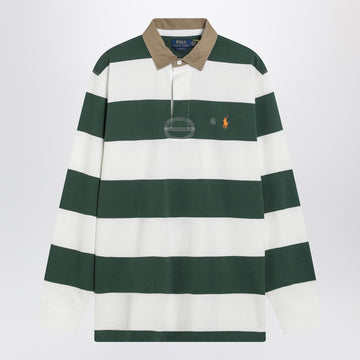 Polo Ralph Lauren Green/cream striped Classic Fit polo shirt