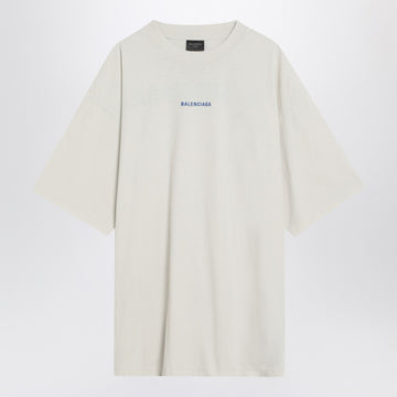 White New Balenciaga Back Medium Fit T-shirt