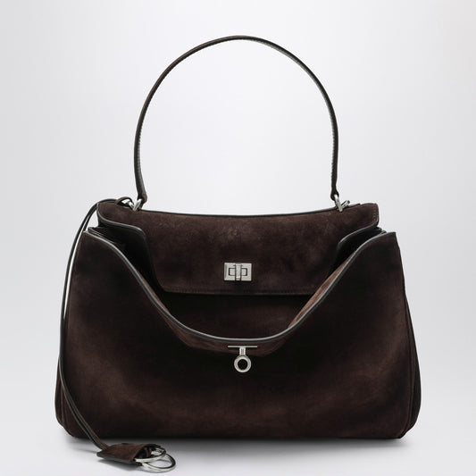 Balenciaga Medium brown suede Rodeo bag