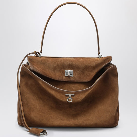 Balenciaga Rodeo medium beige suede bag