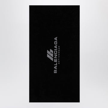 Balenciaga Black cotton Activewear gym towel