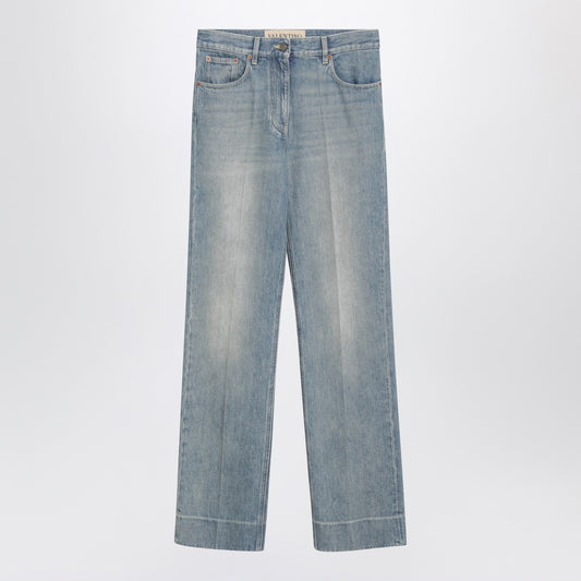 Valentino Light blue washed-effect jeans