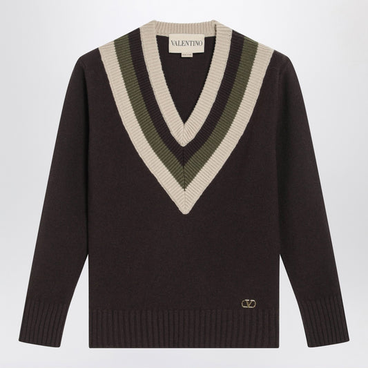 Valentino Brown/beige wool sweater