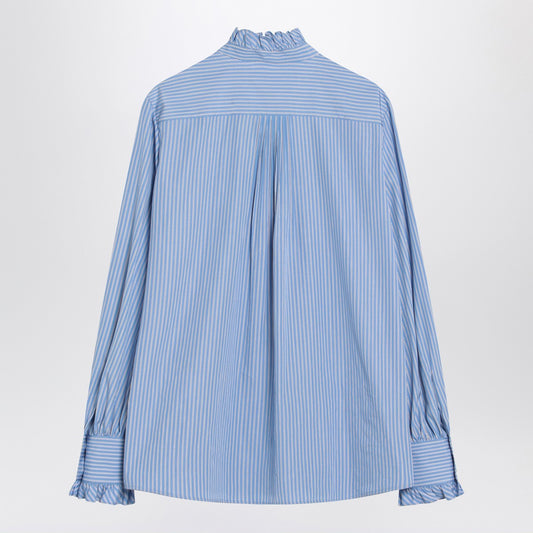Valentino Light blue striped shirt in cotton