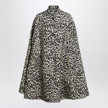 Valentino Animal-print wool cape