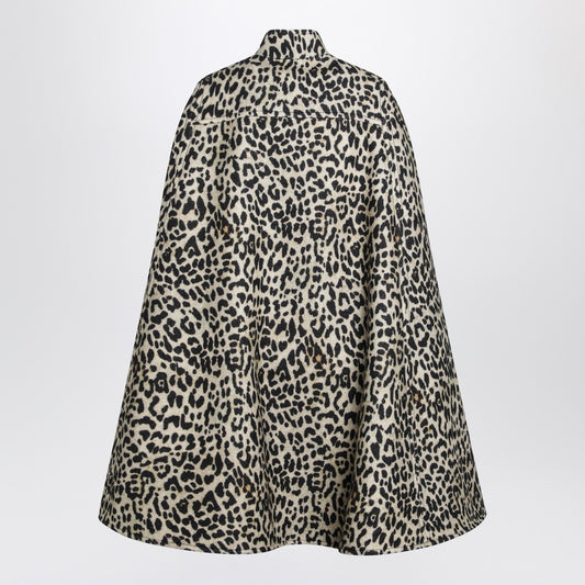 Valentino Animal-print wool cape