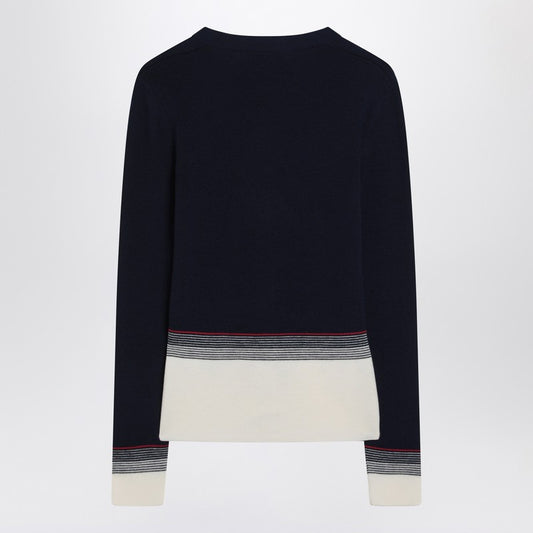 Cardigan with Chez Valentino embroidery in wool
