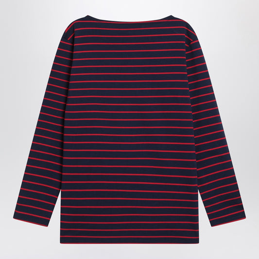 Blue T-shirt with red stripes by Valentino