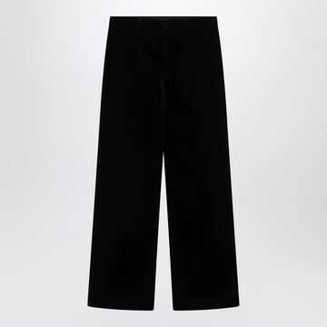 Valentino Black cotton velvet trousers