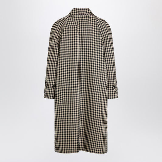 Valentino Coat with Vichy pattern in cotton and wool