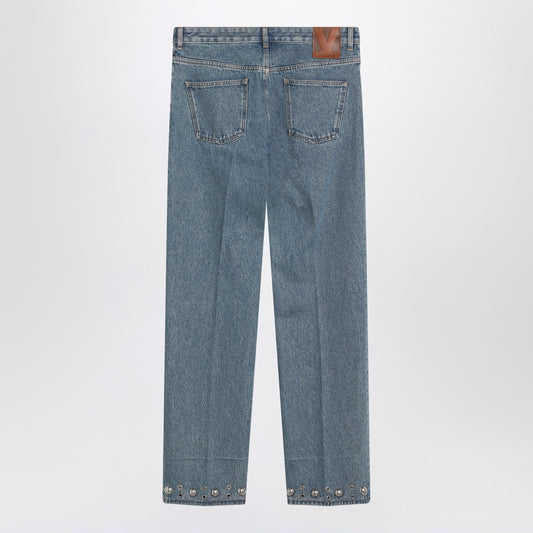 Valentino Medium blue jeans with cabochons