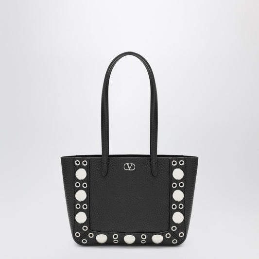 Valentino Garavani Mini Nellcôte black grained calfskin bag