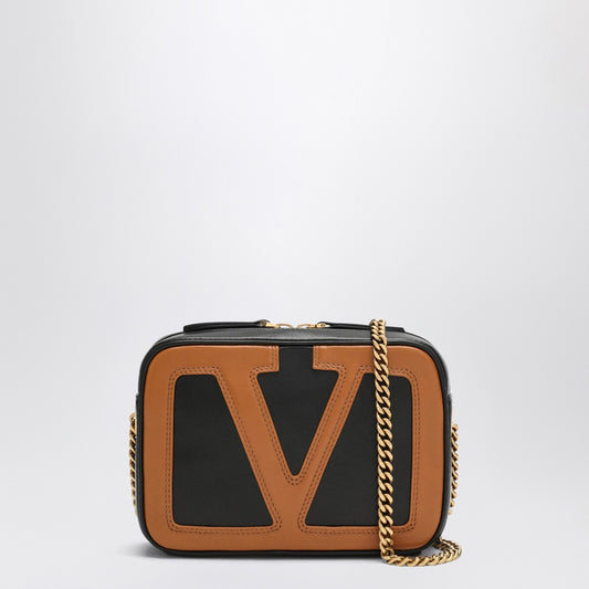 Valentino Garavani Viva Superstar chain belt bag black/spice