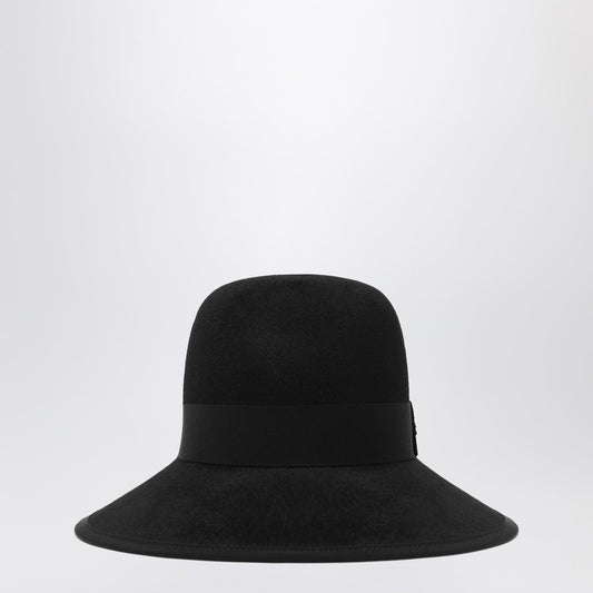 Valentino Volgo Signature cap in black Lapin fabric