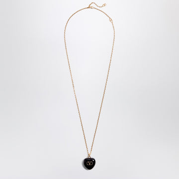 Valentino Garavani Coeur Royal necklace black