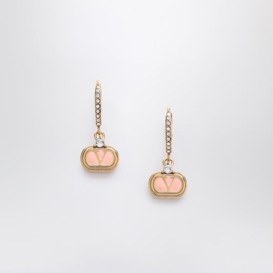 Valentino Garavani Oval earrings in metal and Swarovski crystals