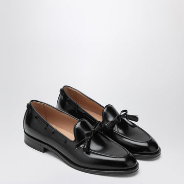Valentino Garavani Bowshire loafers in black glossy calfskin