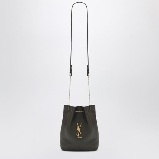 Saint Laurent Moss green leather bucket bag
