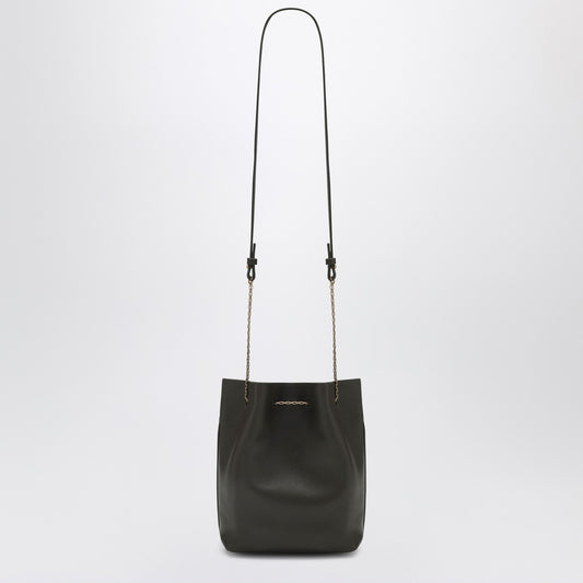 Saint Laurent Moss green leather bucket bag