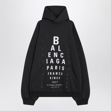 Balenciaga Optical black washed oversized hoodie