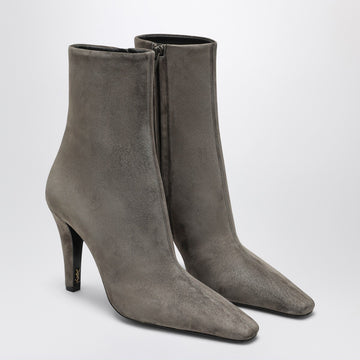 Saint Laurent Grey Jill suede ankle boots