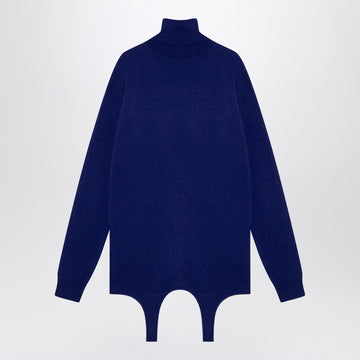 Saint Laurent Electric blue turtleneck with garter