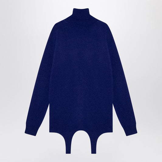 Saint Laurent Electric blue turtleneck with garter