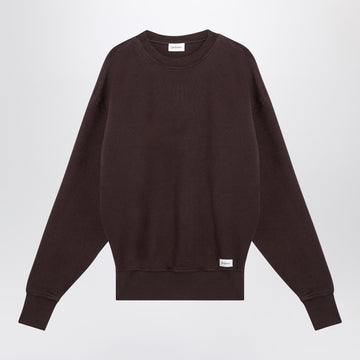 Saint Laurent Taupe coloured plush cotton sweatshirt