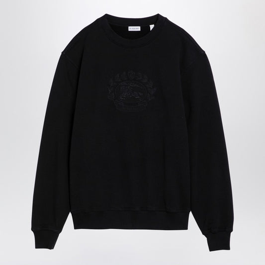 Burberry Black cotton crew-neck sweatshirt with logo