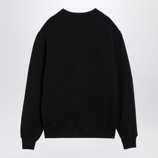 Burberry Black cotton crew-neck sweatshirt with logo