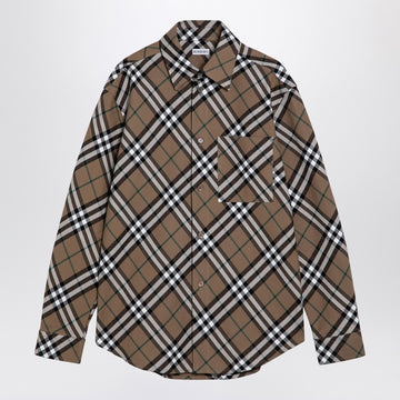 Burberry Beige Check Cotton Shirt