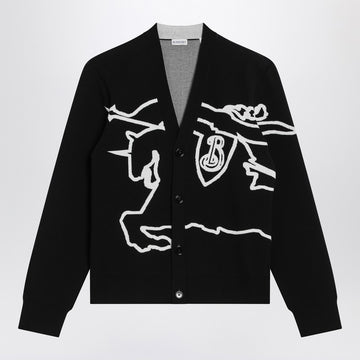Burberry Black/white chalk cardigan with EKD