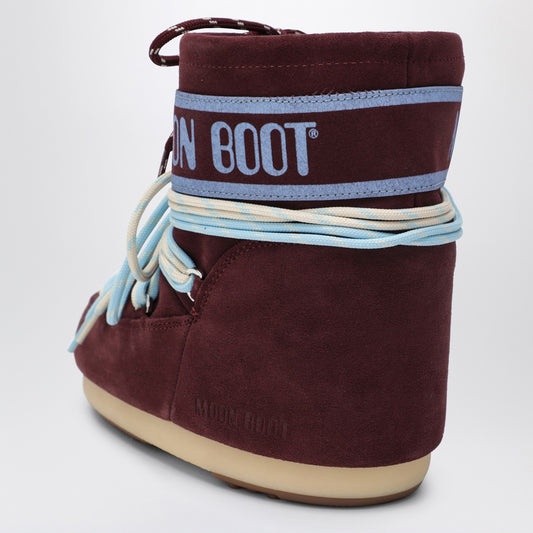 Moon Boot Icon Low burgundy suede boot