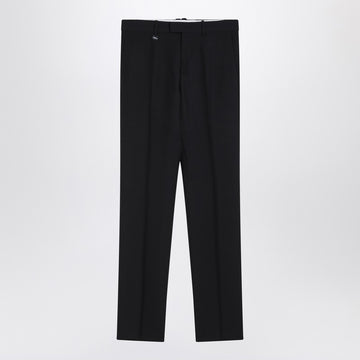 Burberry Classic navy blue wool blend trousers