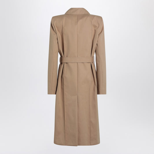 Alexander McQueen Beige trench coat with belt