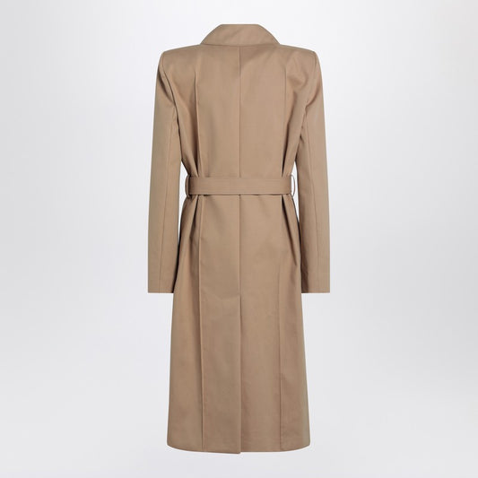 Alexander McQueen Beige trench coat with belt