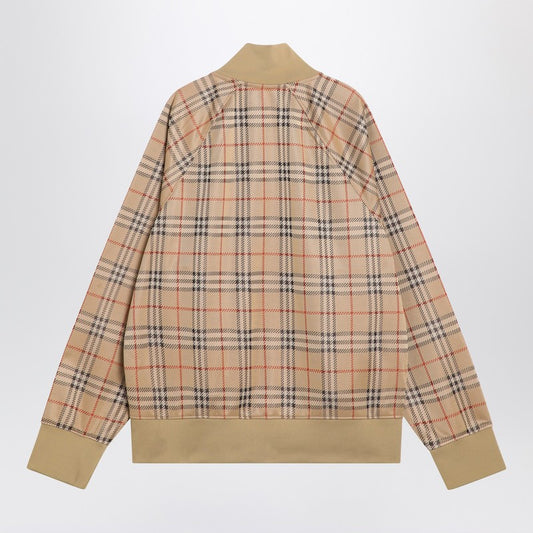 Burberry Beige sweatshirt with Check motif in jacquard