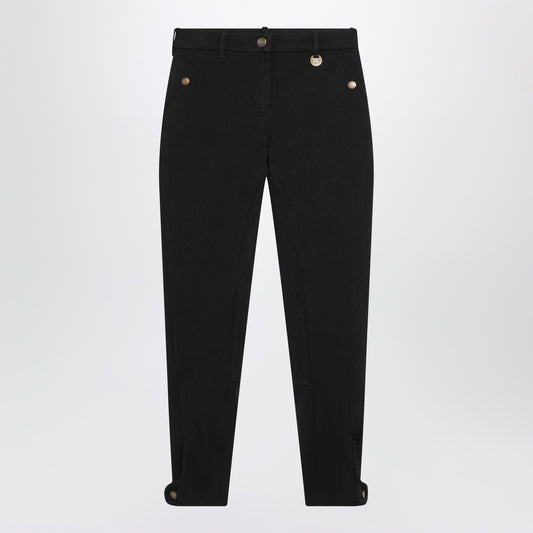 Burberry Black slim cotton-stretch Jodhpur trousers