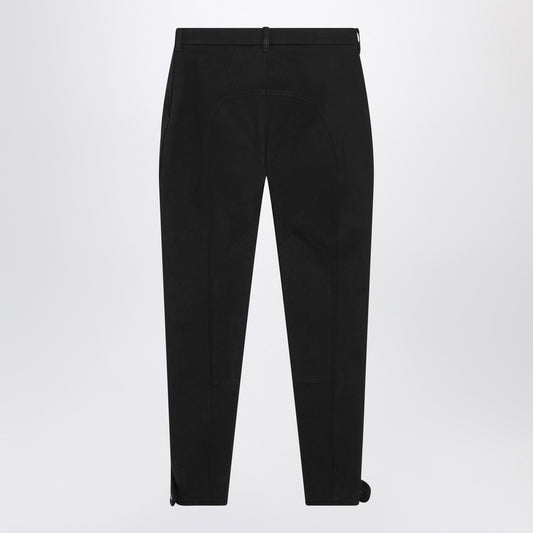 Burberry Black slim cotton-stretch Jodhpur trousers