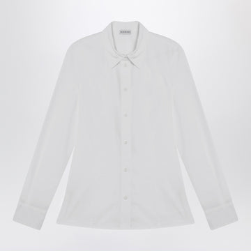 Burberry White cotton slim-fit shirt