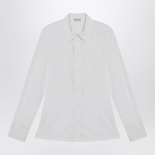 Burberry White cotton slim-fit shirt