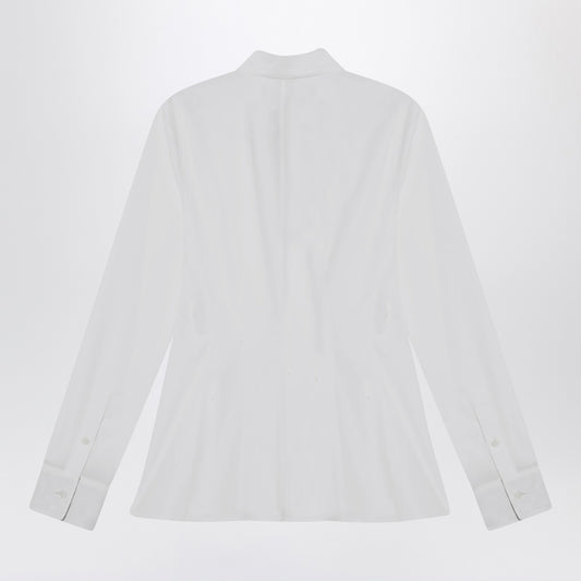 Burberry White cotton slim-fit shirt