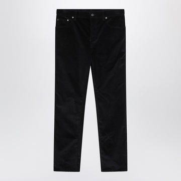 Burberry Dark blue cotton corduroy trousers